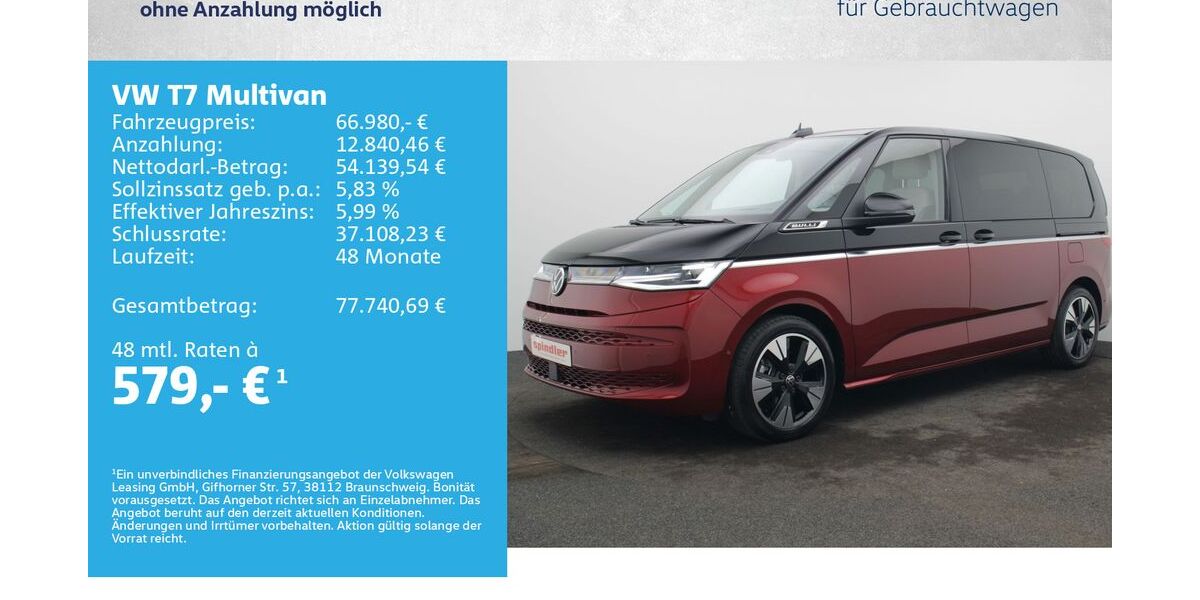 VW T7 Multivan 19.000 km 66.980 &euro; Würzburg 97076