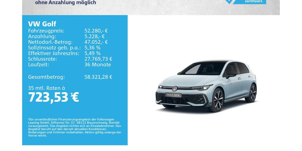 VW Golf 5.000 km 46.580 &euro; Würzburg 97076