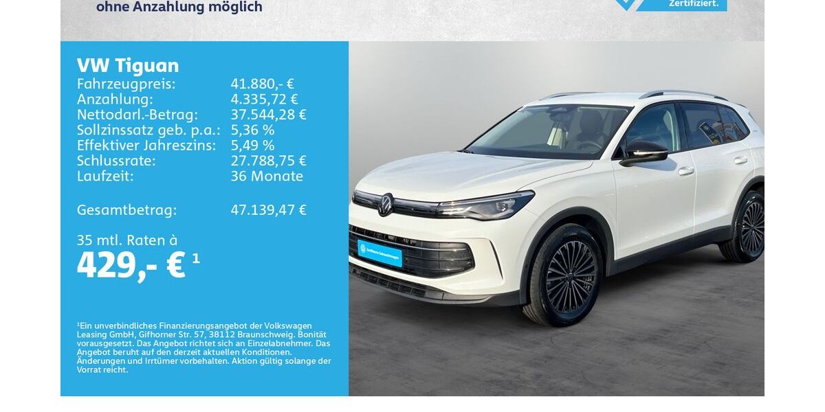 VW Tiguan 9.000 km 41.880 &euro; Kitzingen 97318