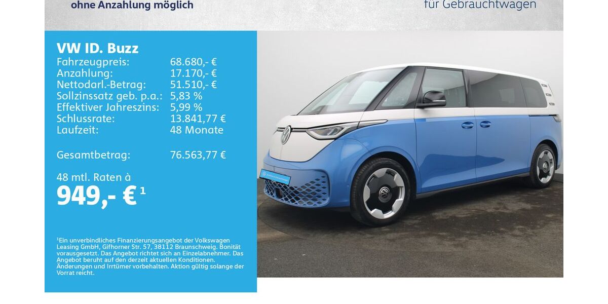 VW ID. Buzz 5.000 km 68.680 &euro; Würzburg 97076