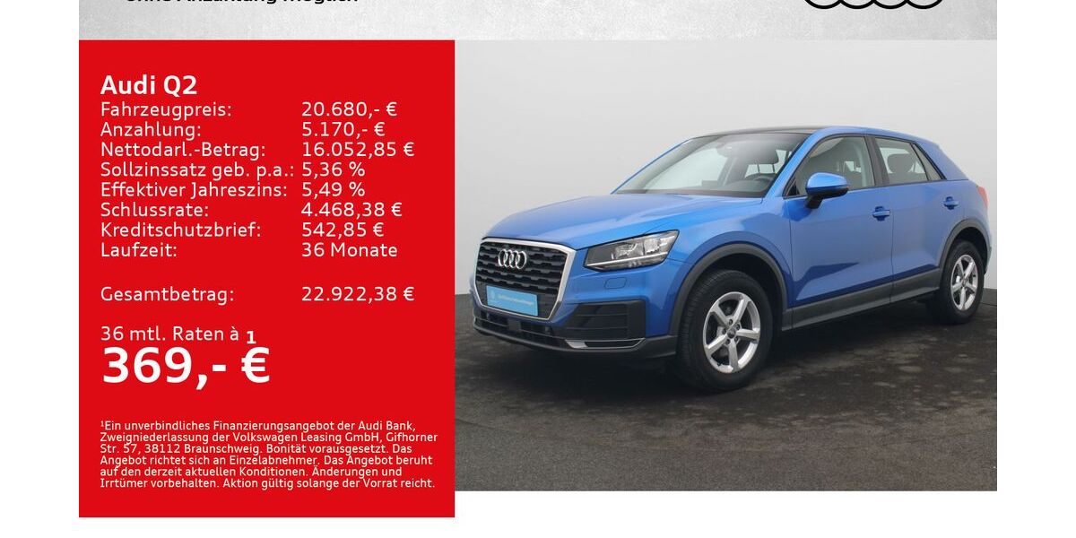 Audi Q2 65.000 km 19.890 &euro; Würzburg 97076