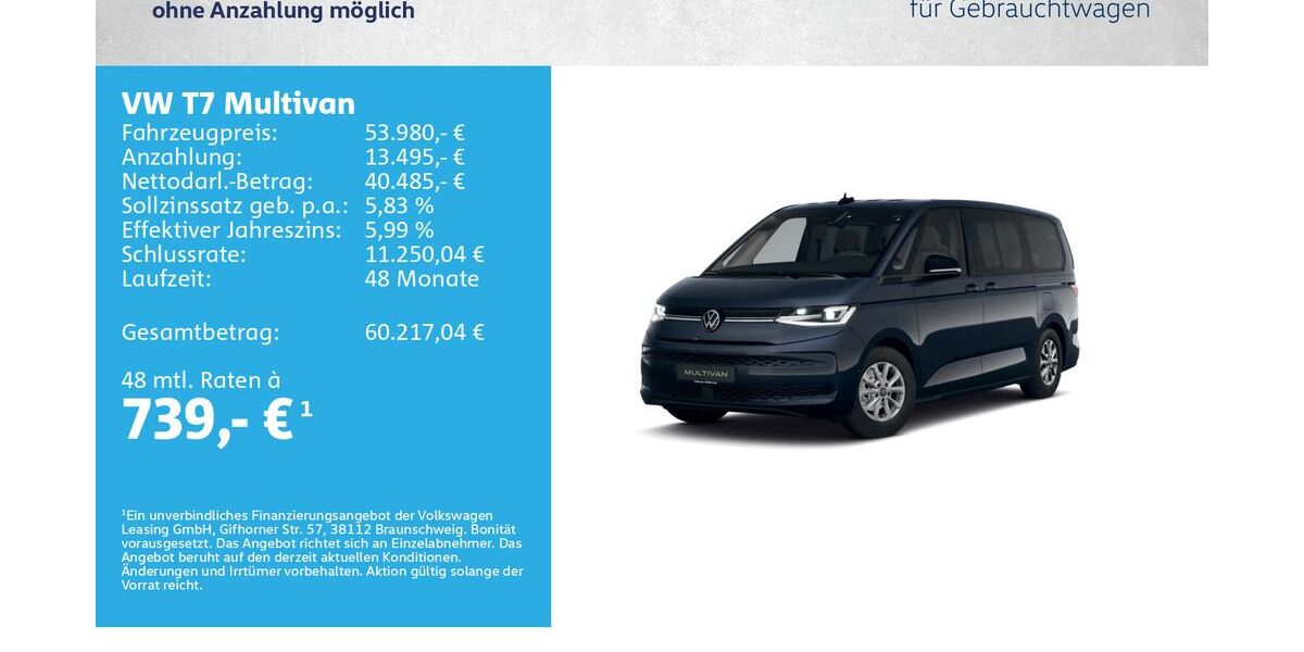 VW T7 Multivan 20.000 km 53.980 &euro; Würzburg 97076