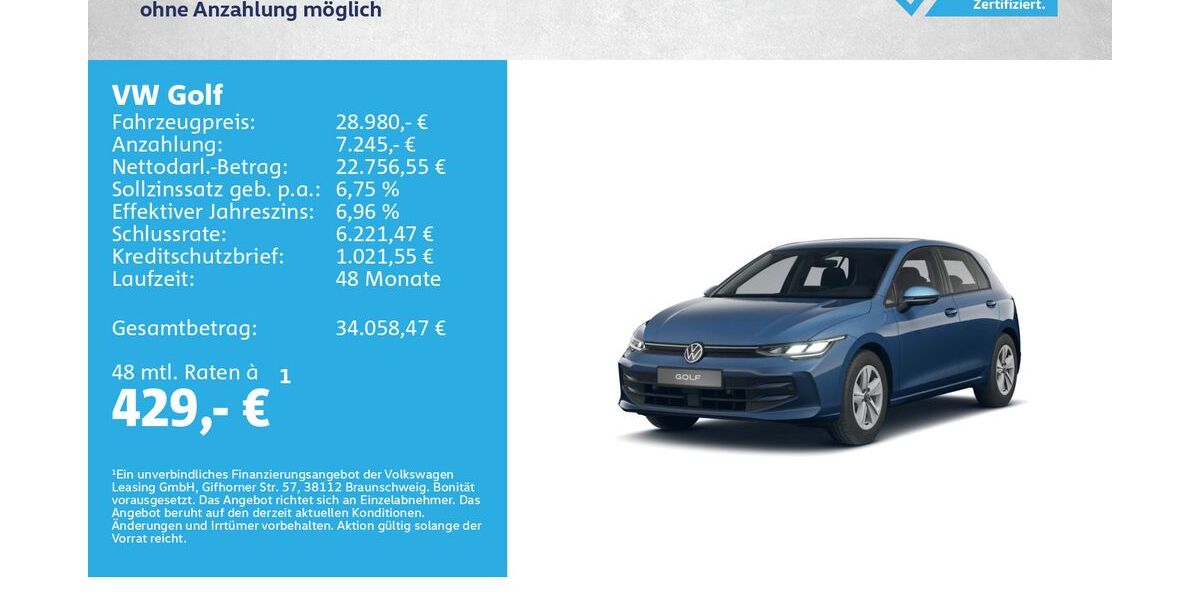 VW Golf 6.000 km 28.980 &euro; Würzburg 97076