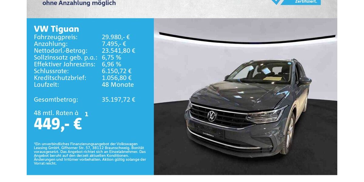 VW Tiguan 84.500 km 29.580 &euro; Würzburg 97076
