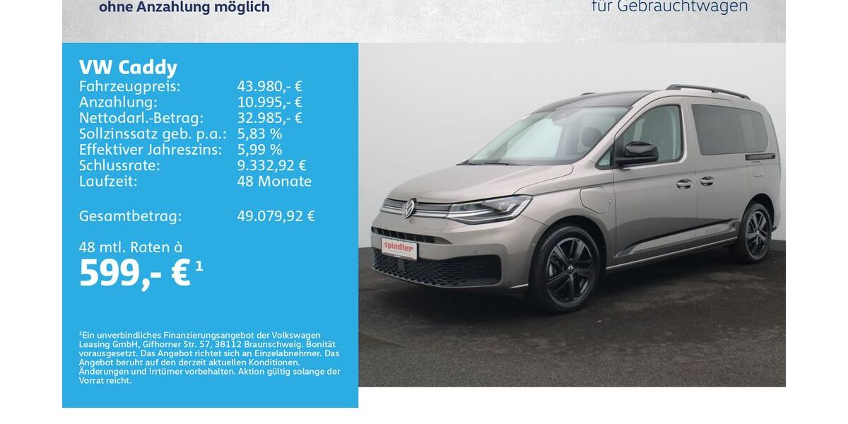 VW Caddy 9.000 km 40.980 &euro; Würzburg 97076