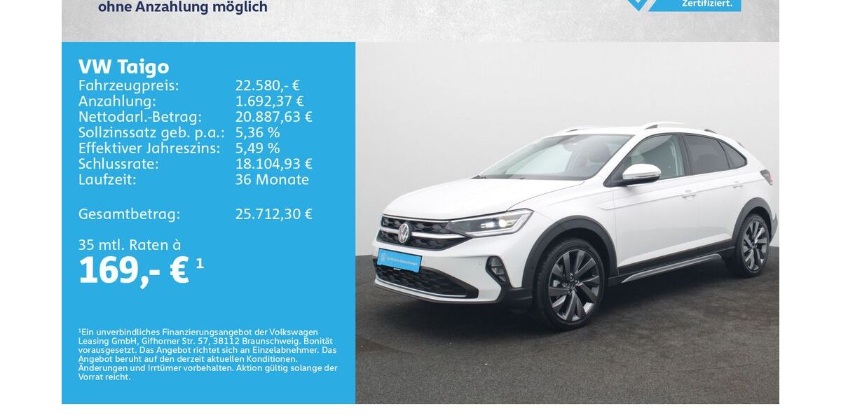 VW Taigo 22.000 km 21.980 &euro; Würzburg 97076