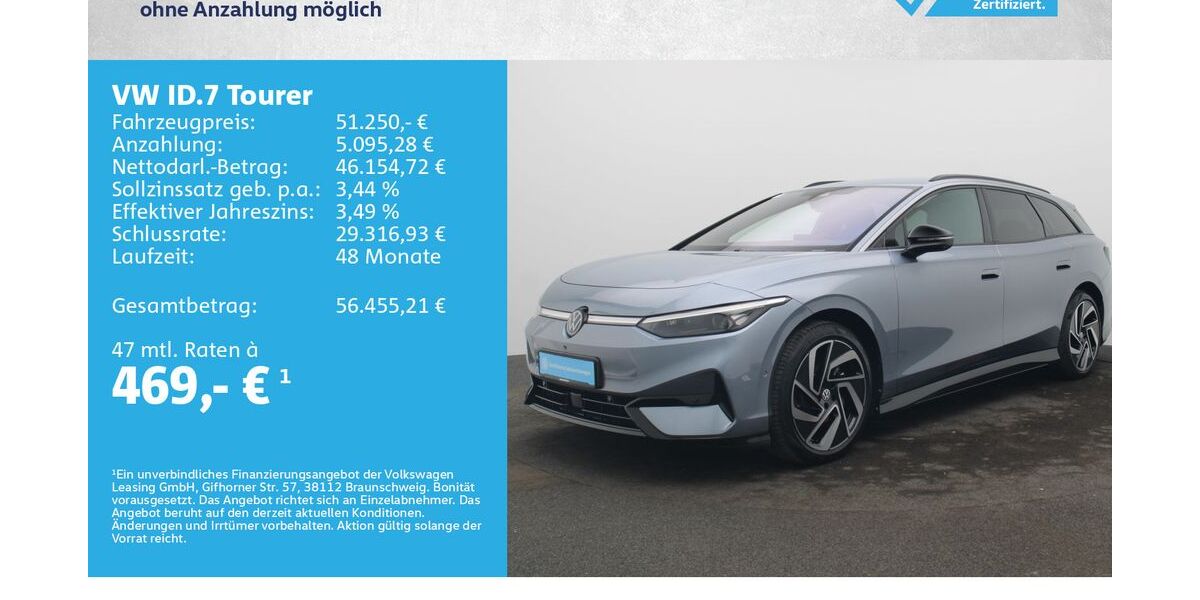 VW ID.7 24.000 km 50.980 &euro; Würzburg 97076