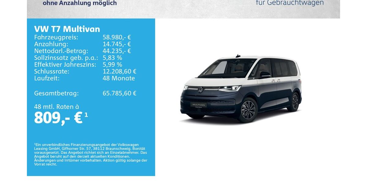 VW T7 Multivan 15.500 km 58.980 &euro; Würzburg 97076