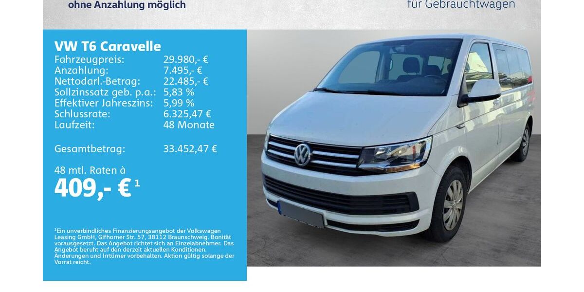 VW T6 Caravelle 100.500 km 29.980 &euro; Würzburg 97076