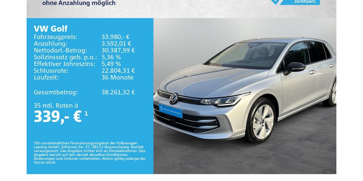 VW Golf 6.500 km 33.980 &euro; Kitzingen 97318