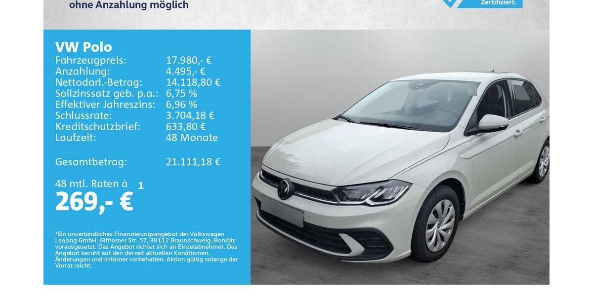 VW Polo 9.500 km 17.980 &euro; Würzburg 97076