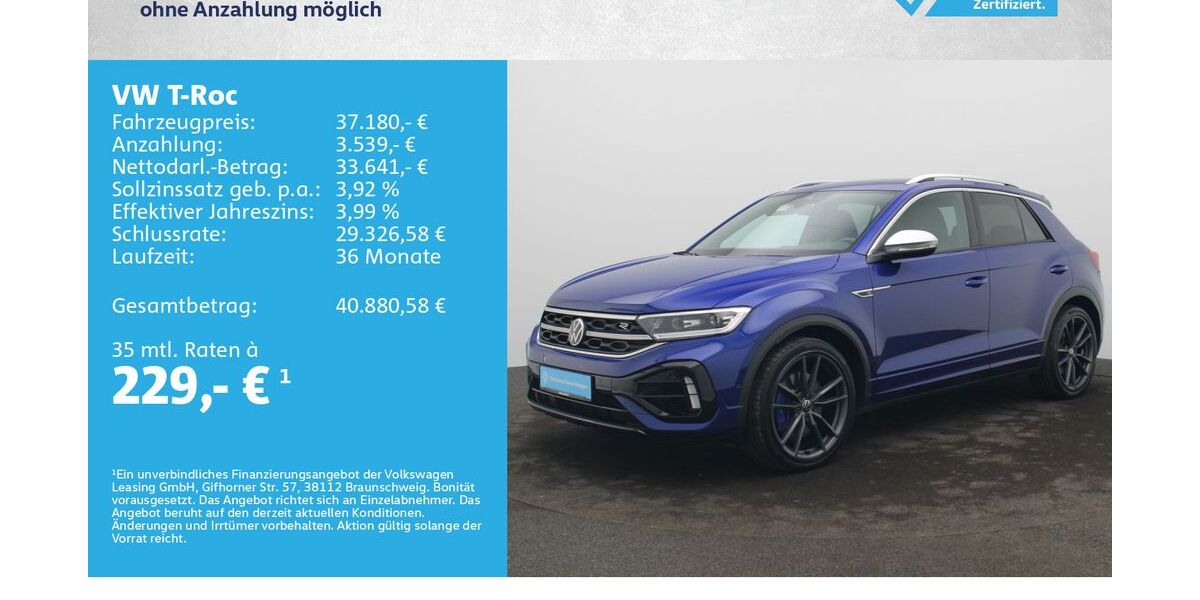 VW T-Roc 29.500 km 36.380 &euro; Würzburg 97076