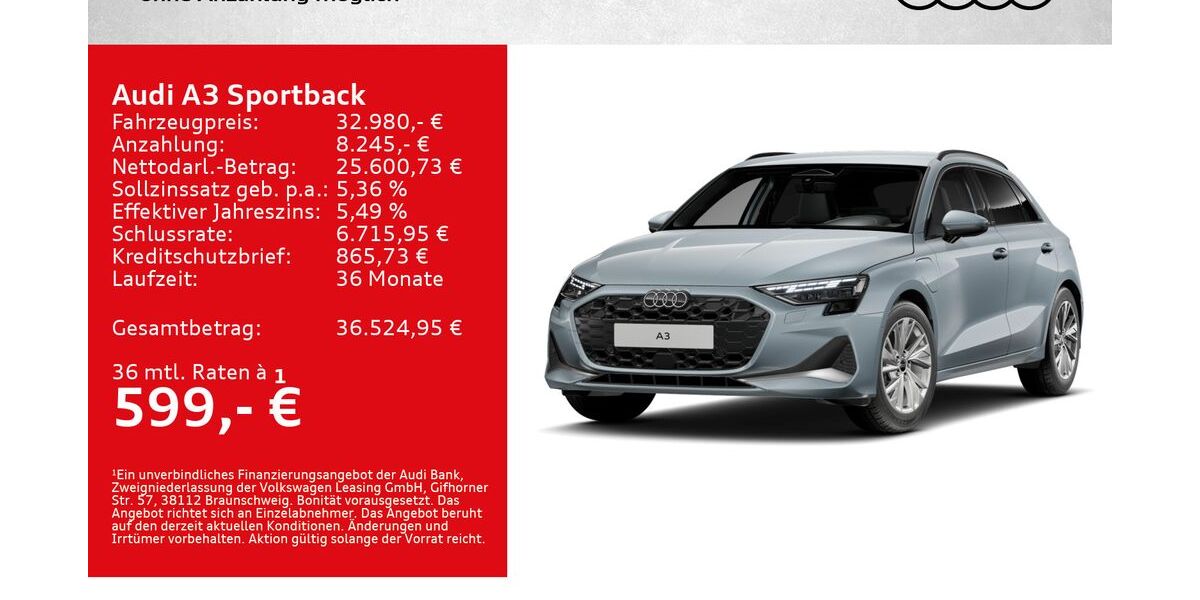 Audi A3 7.500 km 32.980 &euro; Kitzingen 97318