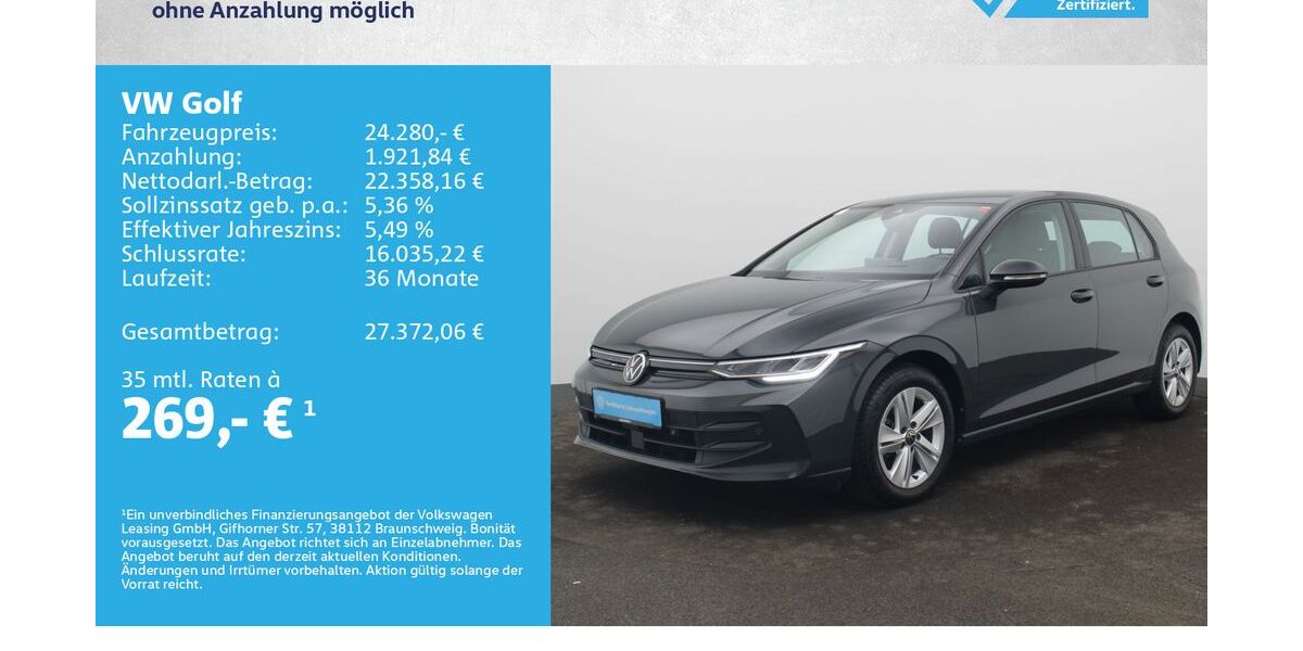 VW Golf 28.000 km 23.580 &euro; Würzburg 97076
