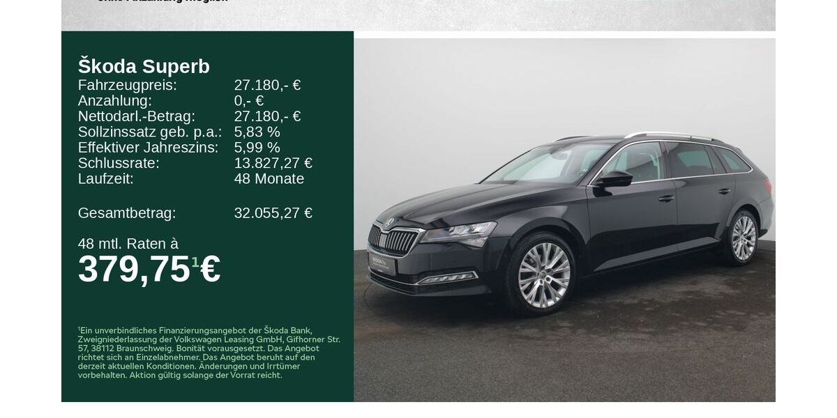 Skoda Superb 71.000 km 25.980 &euro; Würzburg 97084