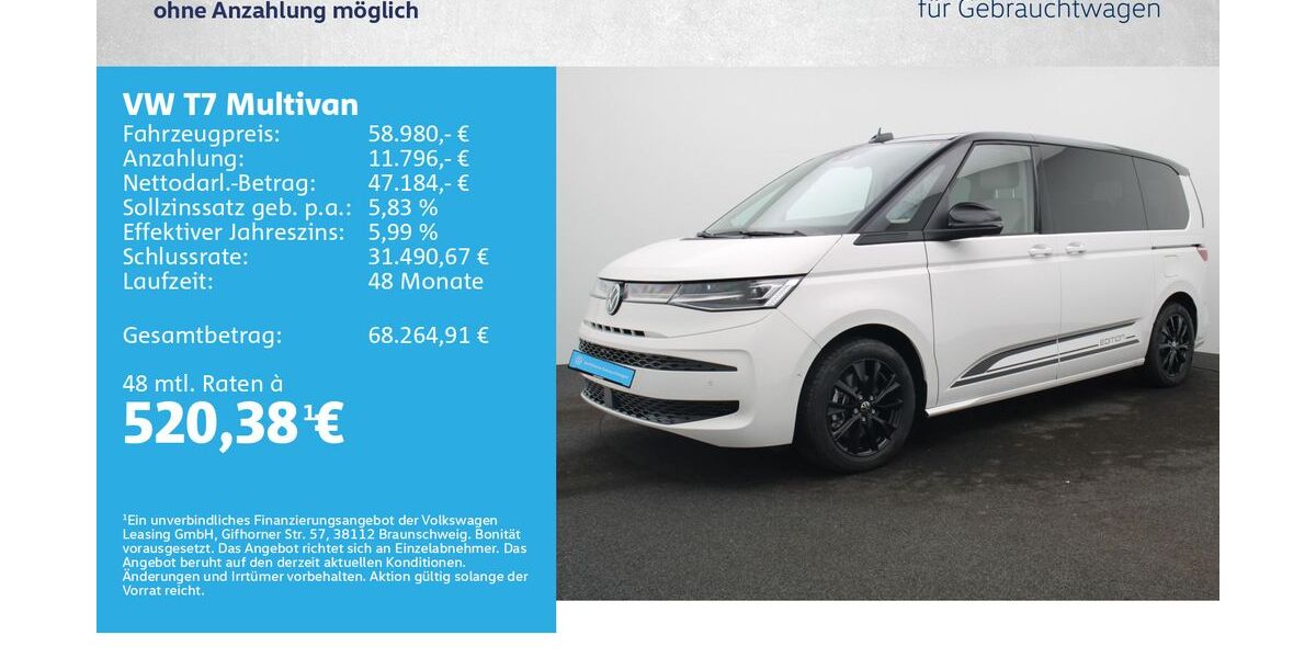 VW T7 Multivan 12.500 km 58.980 &euro; Würzburg 97076