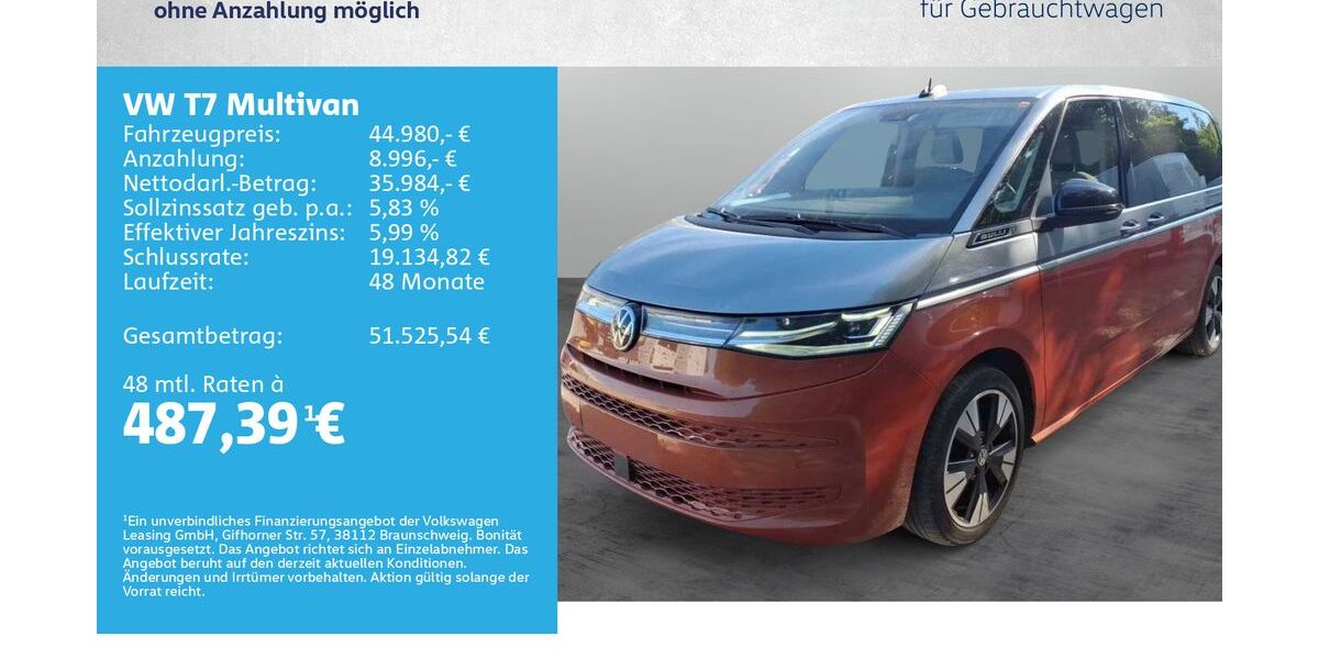 VW T7 Multivan 65.500 km 44.980 &euro; Würzburg 97076