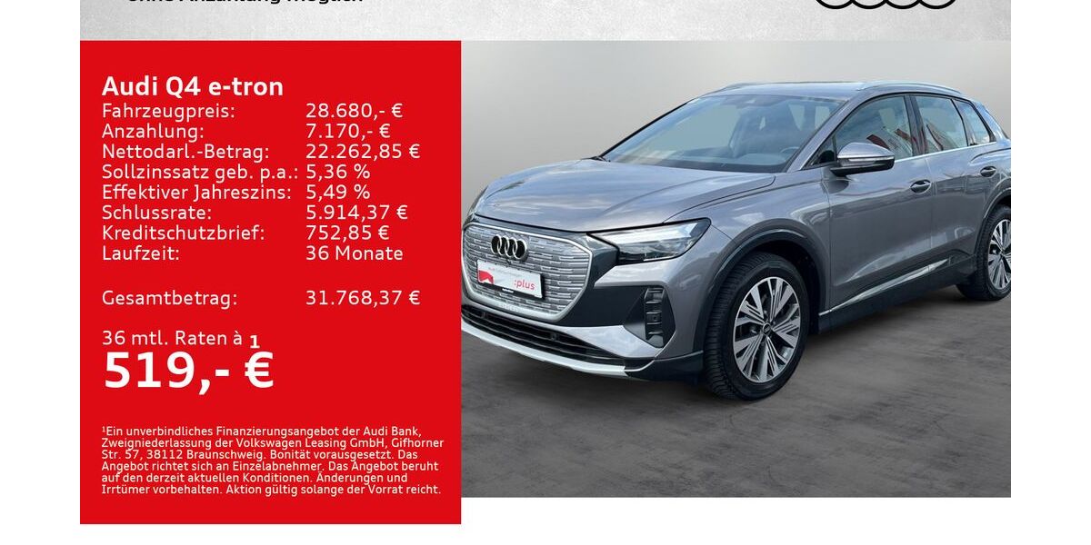 Audi Q4 e-tron 63.000 km 27.880 &euro; Kitzingen 97318